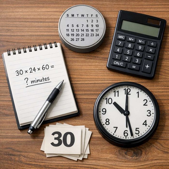 Comment calculer le nombre de minutes dans un mois ? | Guide simple