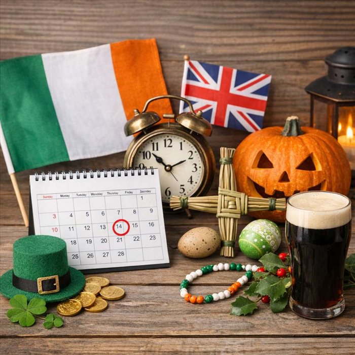 Fêtes légales en Irlande : calendrier complet et jours fériés