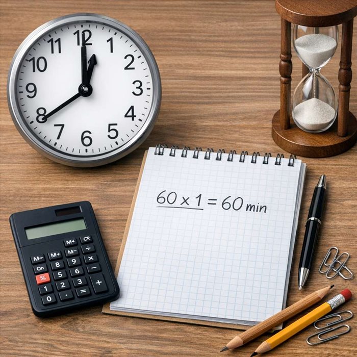 Calculer le nombre de minutes dans une heure : méthode simple
